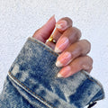 Crystal on customer hand