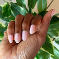 Glossed on customer hand