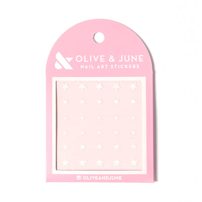 White Stars White Stars  Nail Art Stickers