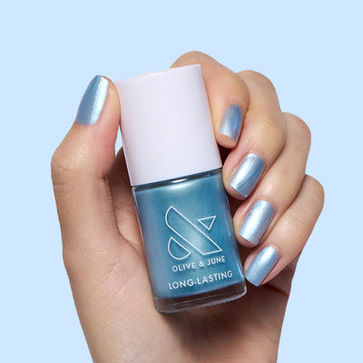 Same Day Next Year Same Day Next Year shimmery sheer blue Nail Polish