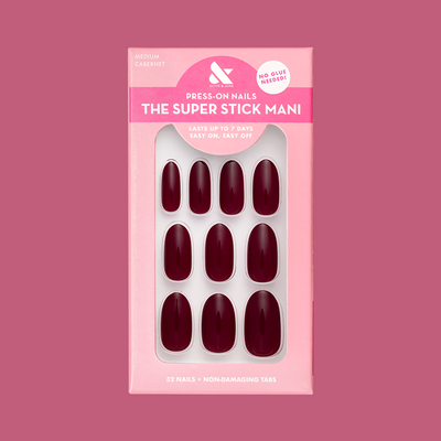 Cabernet | Medium | Oval - Tab Press-On Cabernet | Medium | Oval - Tab Press-On  Tab Press-On