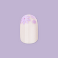 Floral Tip | Short | Round - Tab Press-On on customer hand