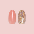 Glitter Accent - Press-On | Medium | Oval on customer hand