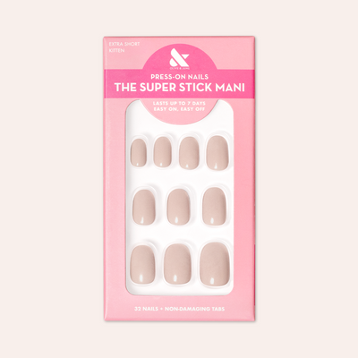 Kitten | Extra Short | Round - Tab Press-On Kitten | Extra Short | Round - Tab Press-On  Tab Press-On