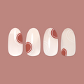 Layered Circles - Press-On | Medium | Oval on customer hand
