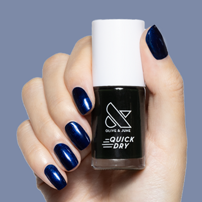 Midnight Midnight Shimmery metallic navy Quick Dry Polish