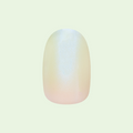 Minty Shimmer | Extra Short | Round - Tab Press-On on customer hand