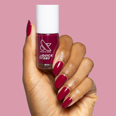 Mulberry Mulberry Deep maroon berry Quick Dry Polish