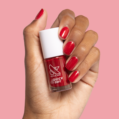 Lippy Lippy A shimmering ruby red Quick Dry Polish