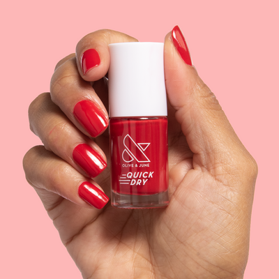 Smooch Smooch A rich scarlet red Quick Dry Polish