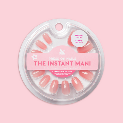 Pink Jelly - Press-On | Short | Round Pink Jelly - Press-On | Short | Round  Press-On