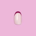 Plum Tonal French - Press-On | Short | Round on customer hand