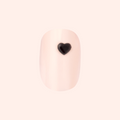 Puffy Vampy Heart - Press-On | Extra Short | Squoval on customer hand