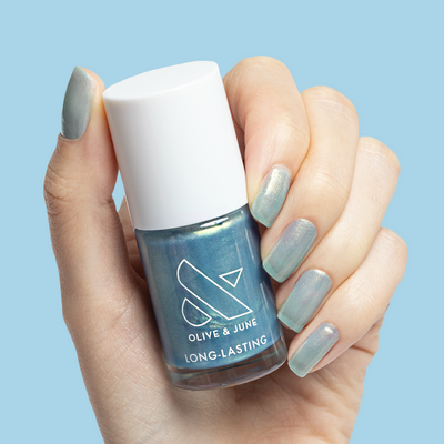Sequin Everything Sequin Everything sheer blue iridescent Nail Polish