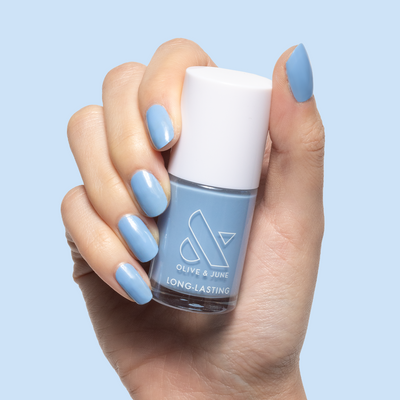 Shades of Seersucker Shades of Seersucker periwinkle blue Nail Polish