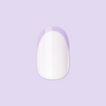 Tonal Lavender French | Extra Short | Round - Tab Press-On on customer hand